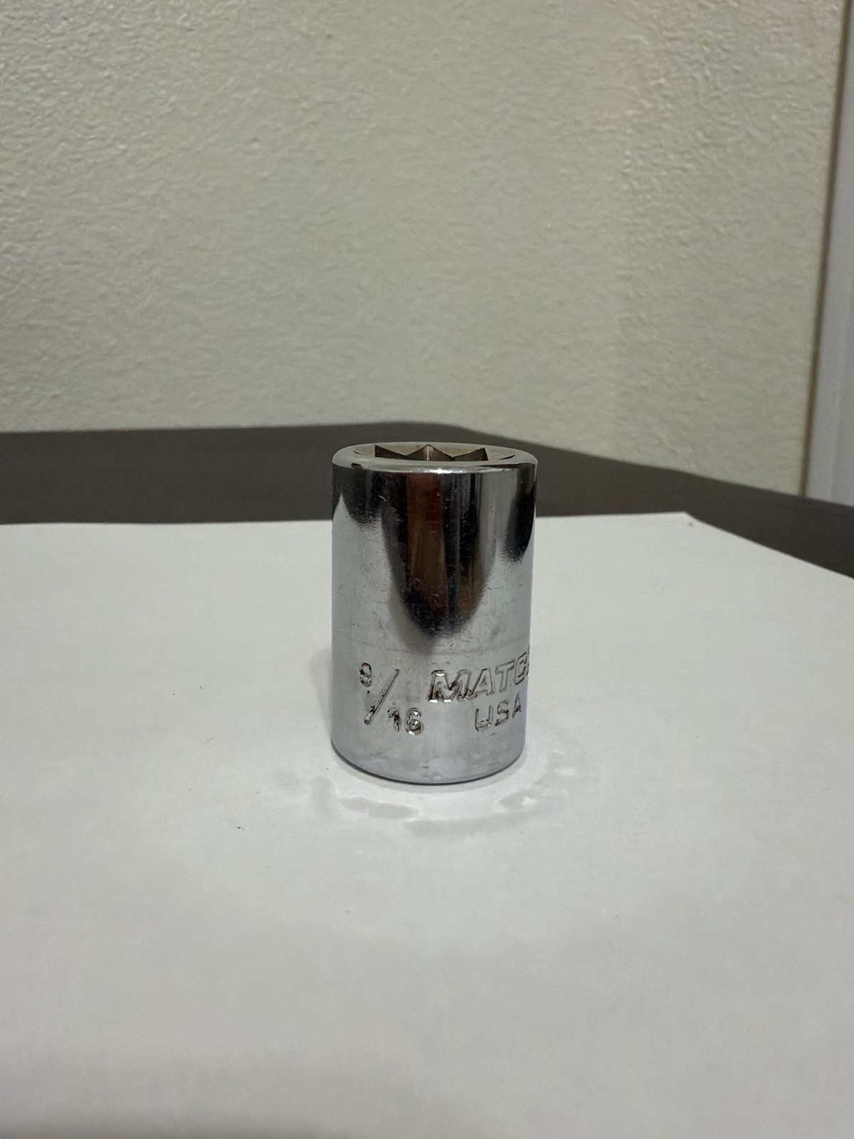 Matco 9/16″ Shallow Socket 3/8″ Drive 8 Point Double Square B188 USA