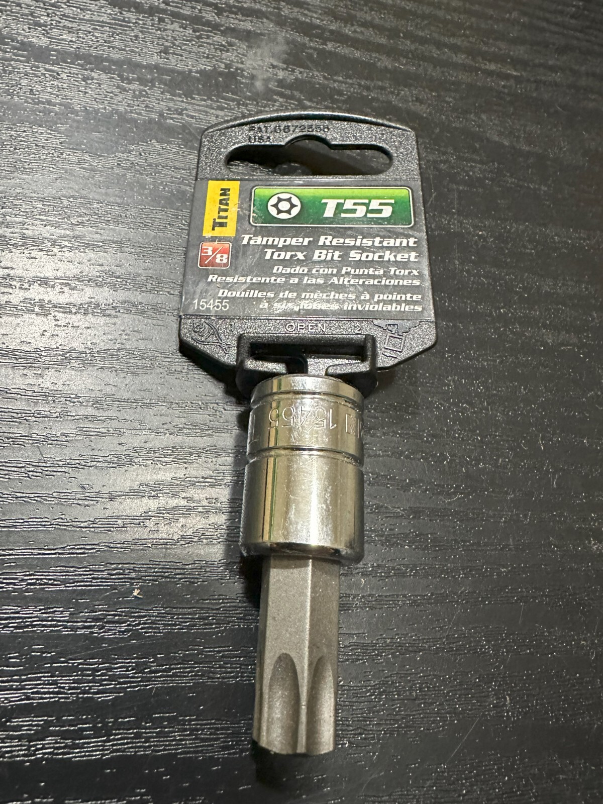 Titan TR55 Tamper Resistant Torx T55 Bit Socket 15455 – 3/8″ Drive