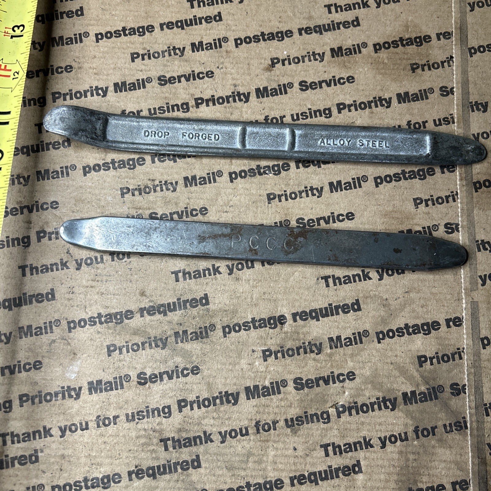 Rare ROCKY Cycle Co. USA PCCC Motorcycle Tire Bead Iron Pry Bar Harley Honda