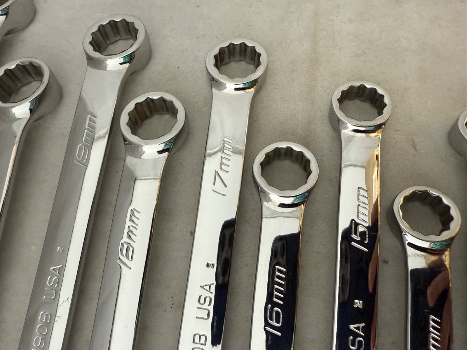 Snap on OEXM713B 13 Pc 12 Pt Metric Flex Drive Combo Wrench Set 10-22mm