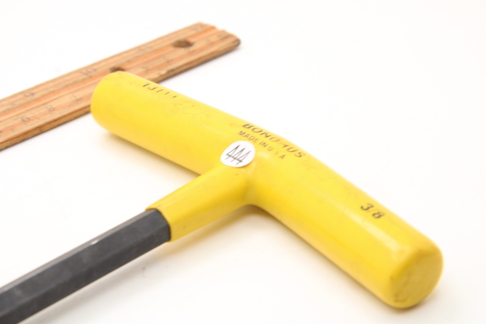 Bondhus 13114 3/8″ SAE Ball End Hex T-Handle 11.5″ Length Yellow Soft Grip USA