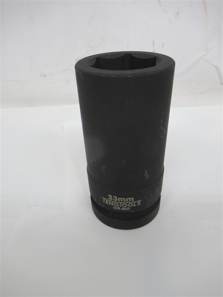 Teng Tools 910633R, 33mm Deep Impact Socket, 1″ Drive, 6 Point