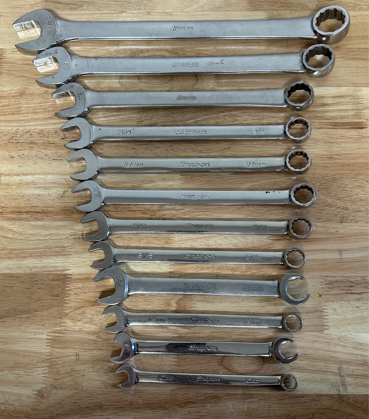 Snap On Various Wrenches 12 Pieces Total