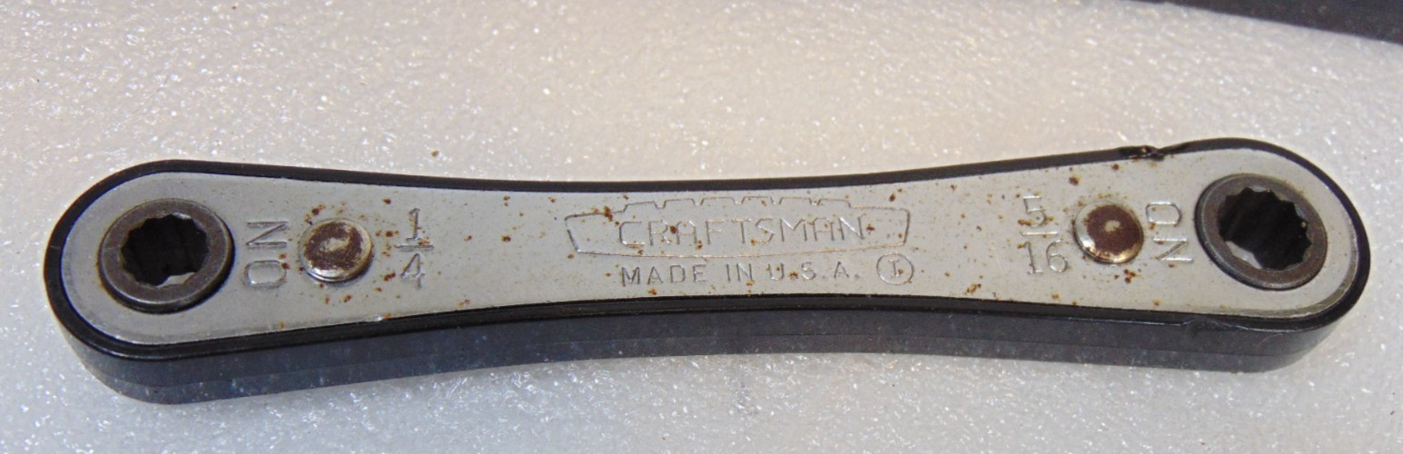 Craftsman Double Box End Ratcheting SAE Wrench USA 1/4 5/16 5/8 3/4 13/16 7/8