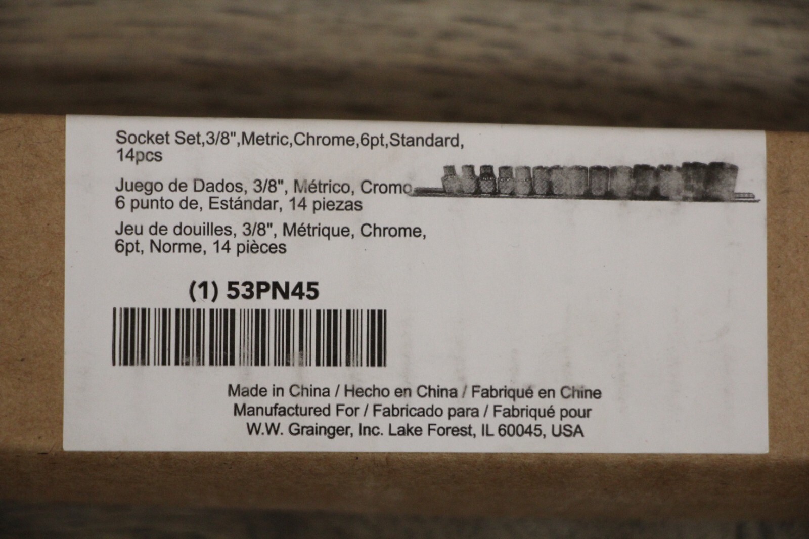 NEW Westward Socket Set 53PN45 14pc 3/8″