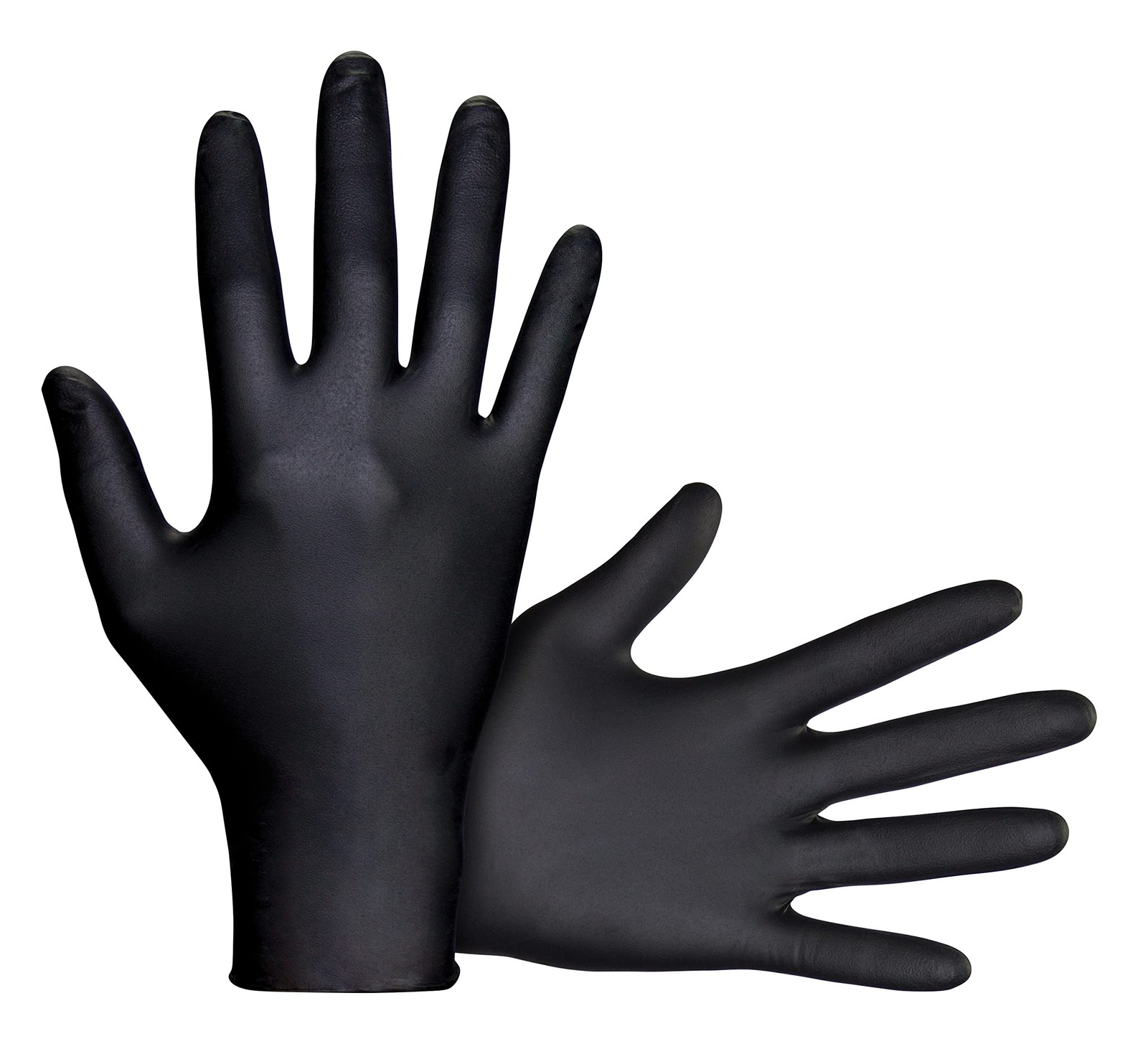 SAS Safety 66516 Raven Powder-Free Nitrile Gloves, Small, 100 Pack , Black
