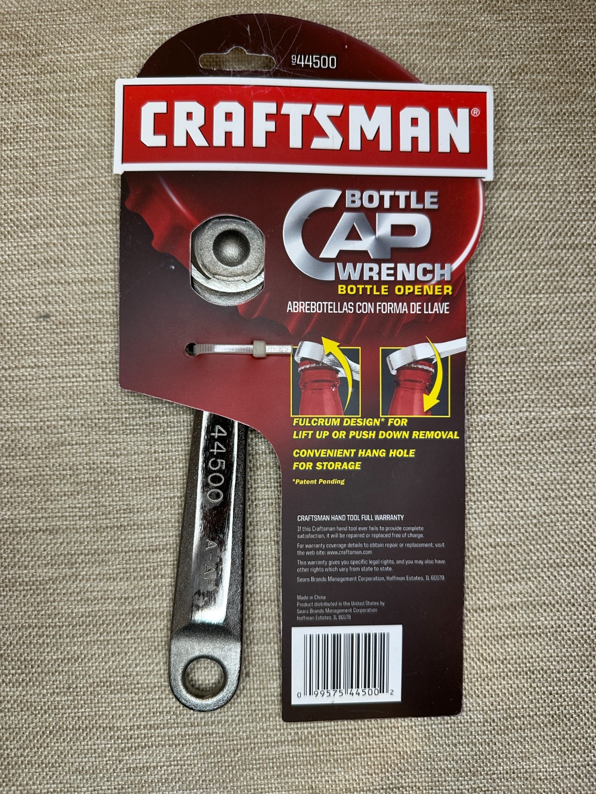 Craftsman 944500 Bottle Cap Wrench Bottle Opener New With Card