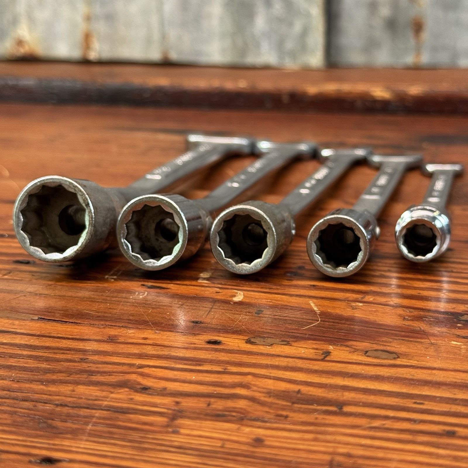 (5) Allenite FLEX WRENCH SOCKET SET SAE 12 PT Japan 3/8 1/2 9/16 5/8 3/4 Lot