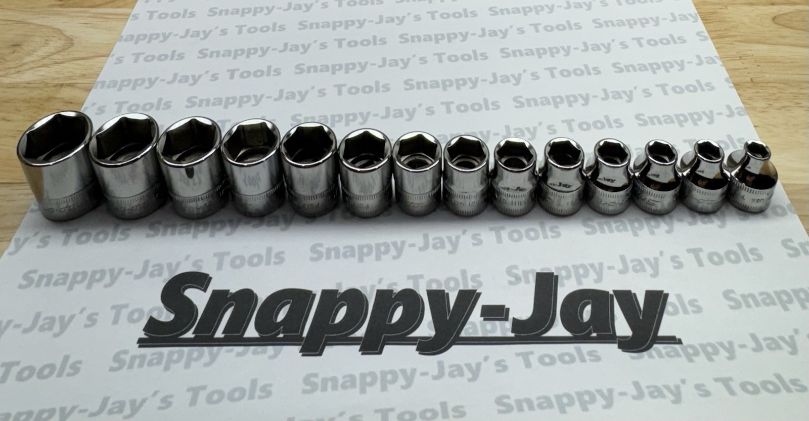 Snap-on Tools USA NEW 14pc 3/8” Metric 6-Point Chrome Socket Set Sizes 6mm-19mm