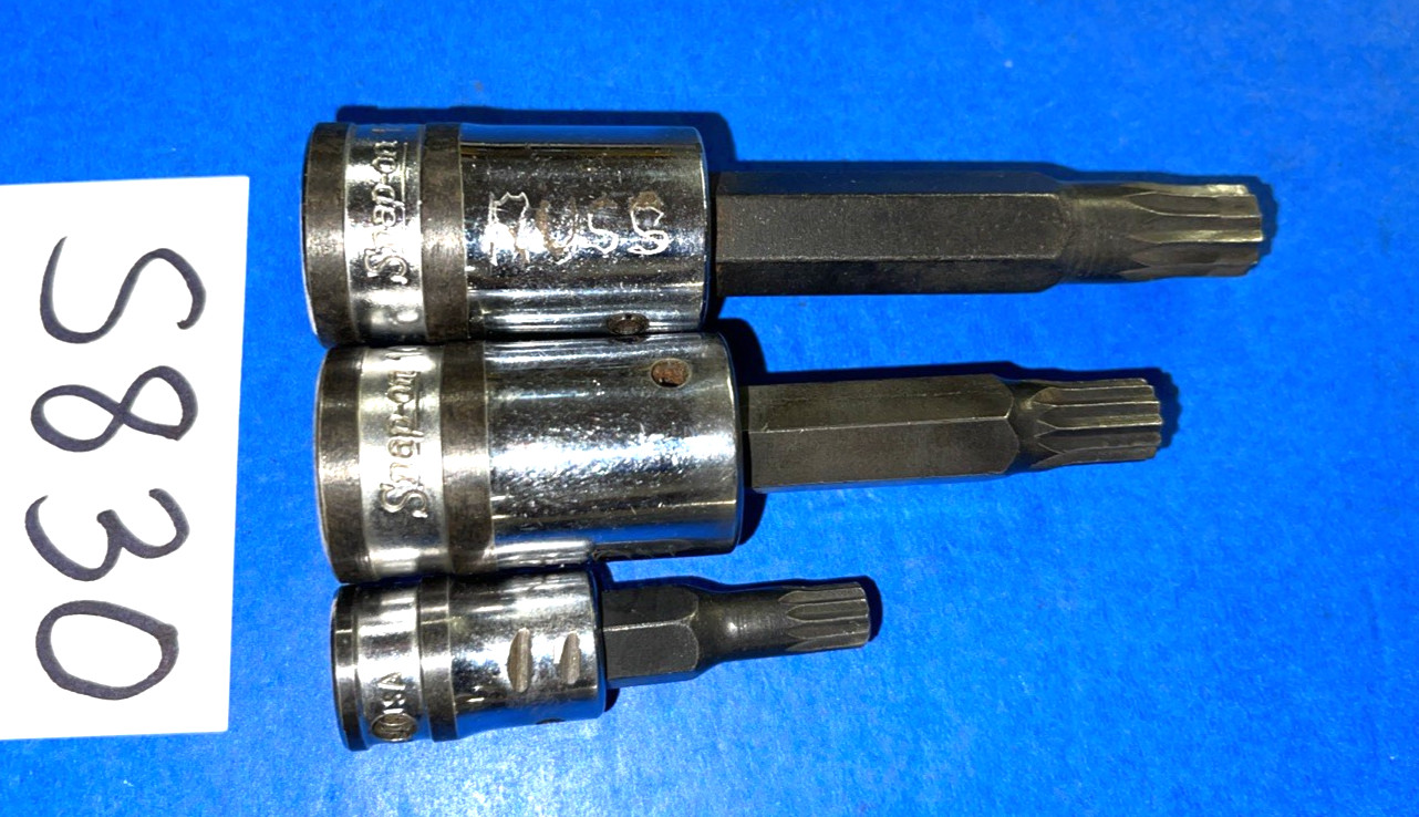 SNAP-ON TOOLS 3 PIECE METRIC TRIPLE SQUARE SOCKET DRIVERS 8MM, 10MM, 12MM