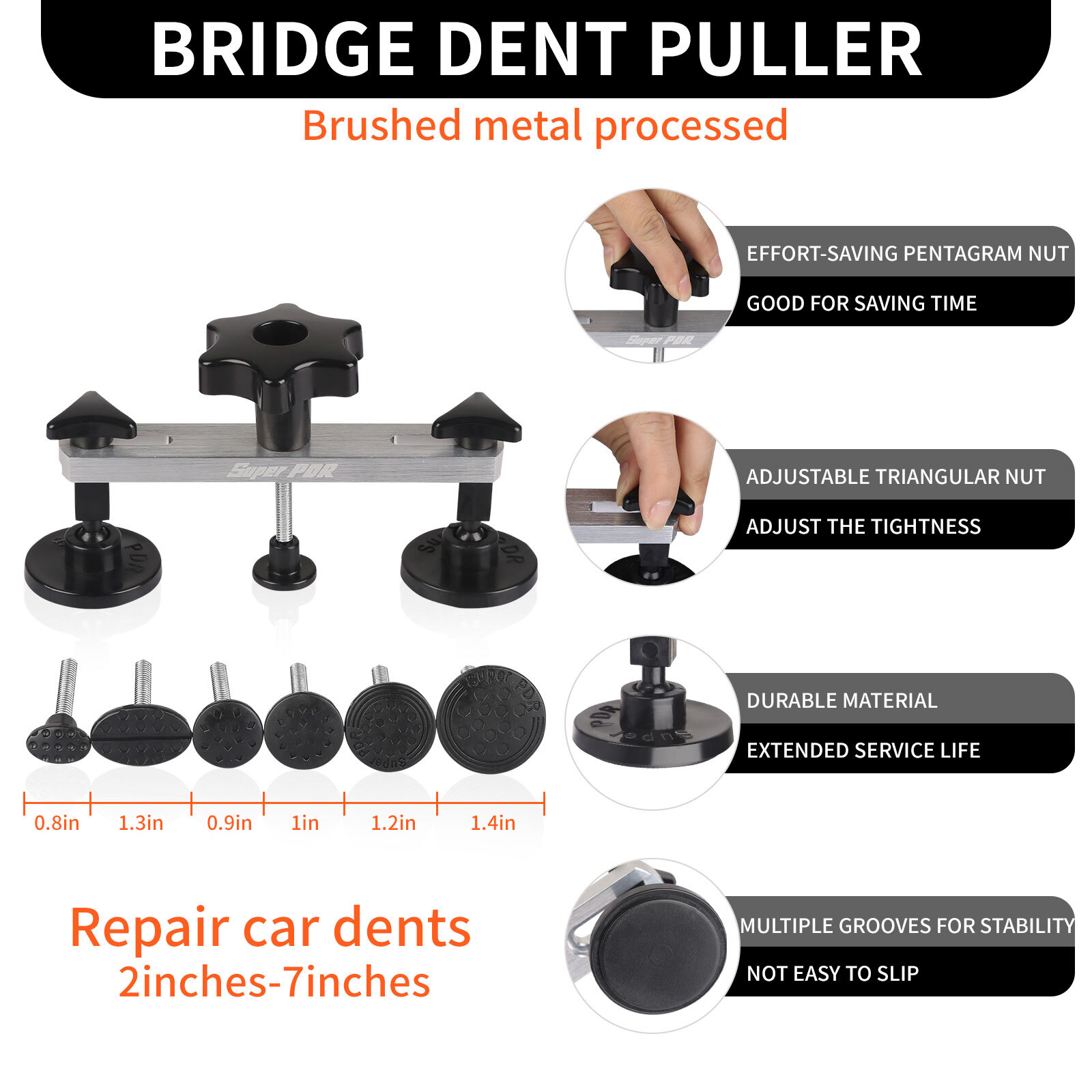120pcs PDR Dent Repair Kit Paintless Dent Removal Tools Dent Puller Kit for Car
