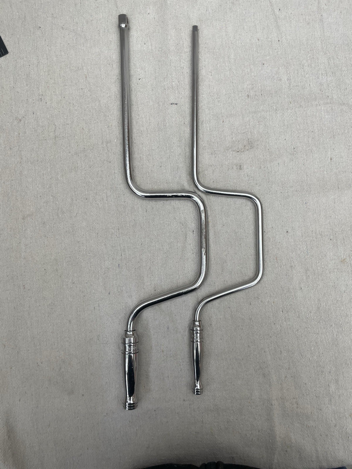 Snap-On TMS4LB 1/4” & F4LB 3/8” Drive Speeder Handle Wrench Set USA Chrome