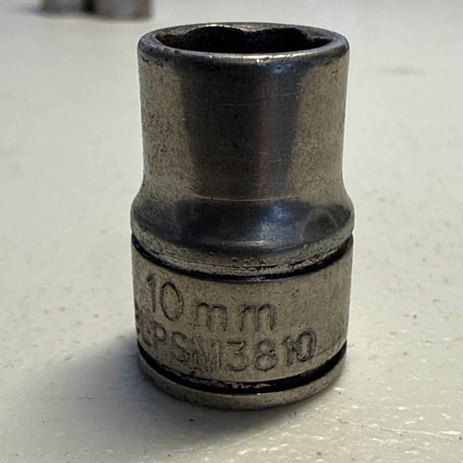 Blue Point 3/8″ Drive 10mm 6 Point Shallow Socket Chrome Metric BLPSM3810 USA