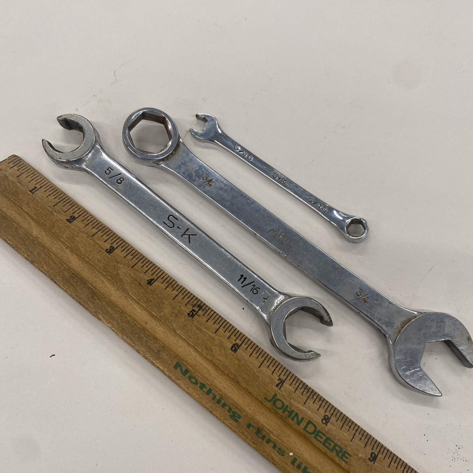 VINTAGE S-K, SK, GearWrench Mac etc. Wrenches/Ratchet Lot of 12, USED READ M0402