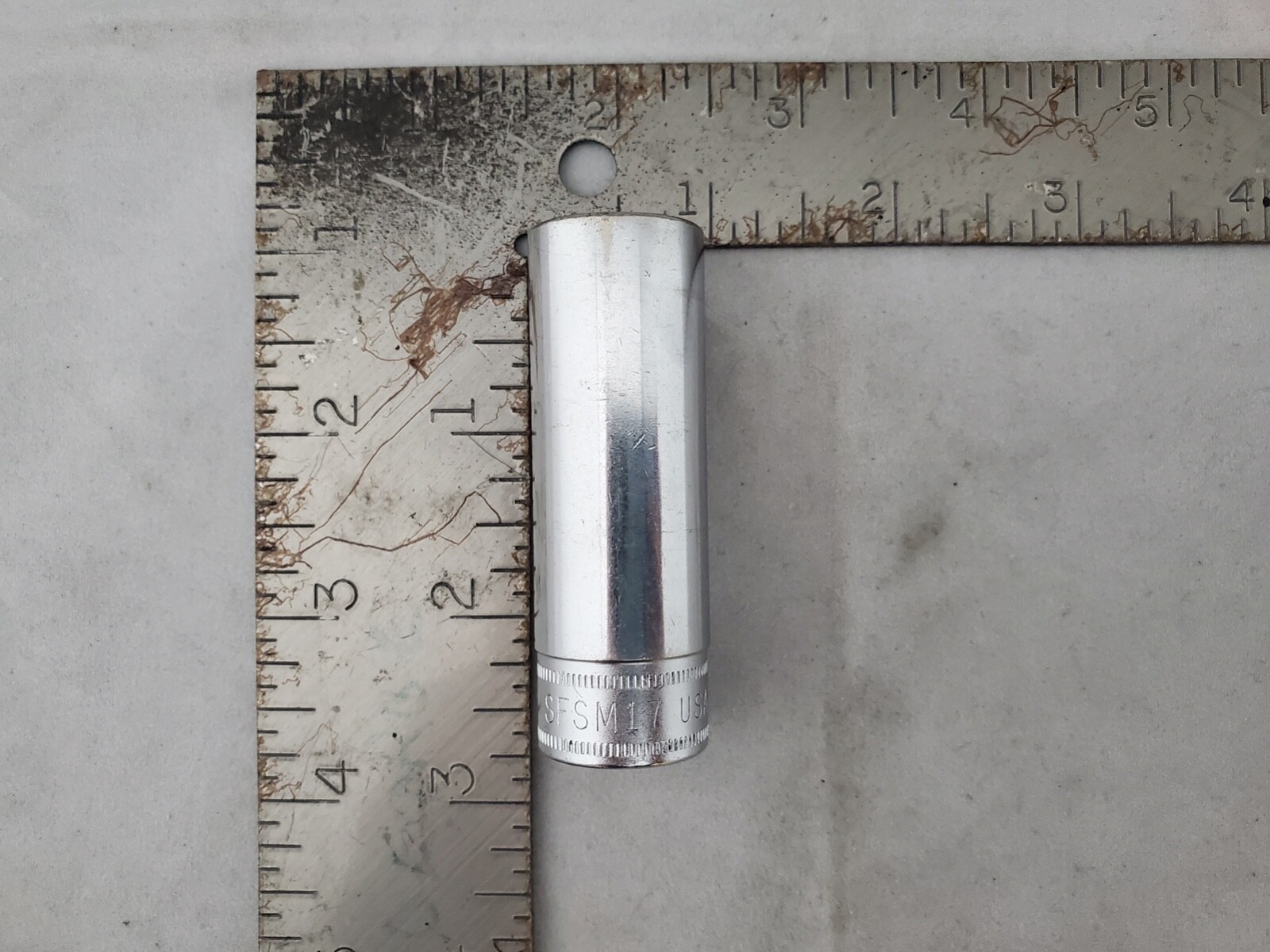 Snap On SFSM17, Metric 17mm Deep Socket, 3/8″ Drive, 6 Point, Ships Free