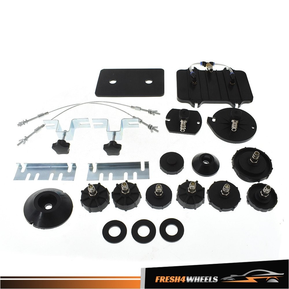 Portable Pneumatic Air Pressure Kit Brake & Clutch Bleeder Valve System Tool Set