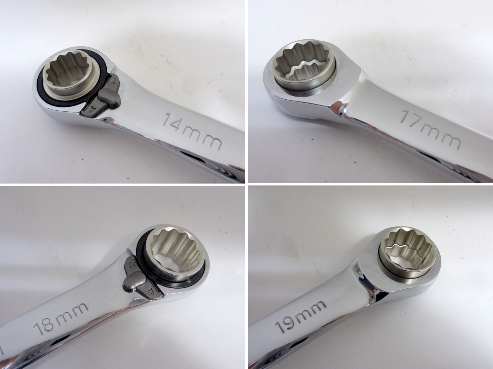 Jonnesway 4 IN 1 Reversible 72 Teeth Ratcheting Gear Wrench 14mm 17mm 18mm 19mm