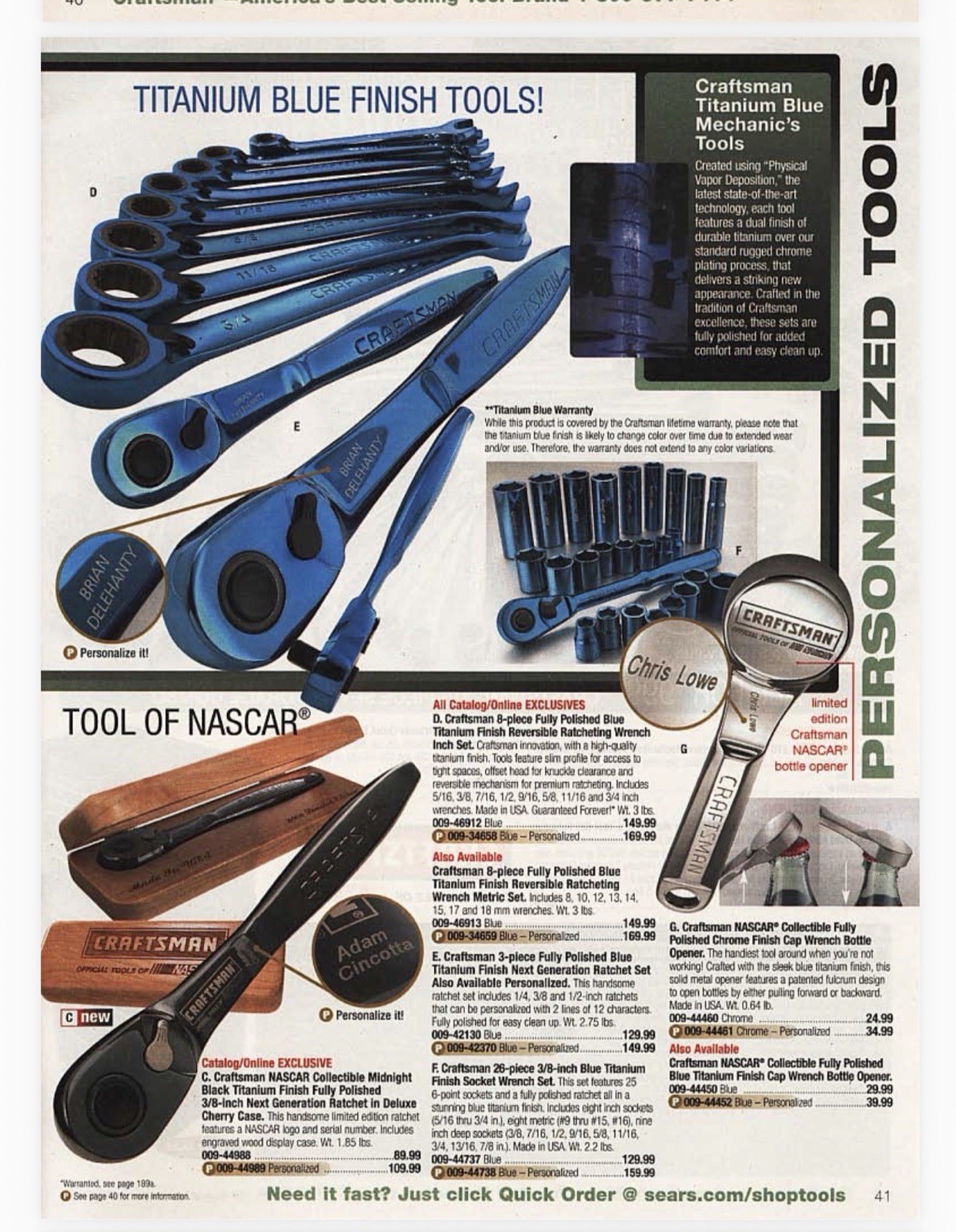 Sears Craftsman USA Nos Rare Blue Titanium Thin Profile Ratchet W Box 44995 3/8”