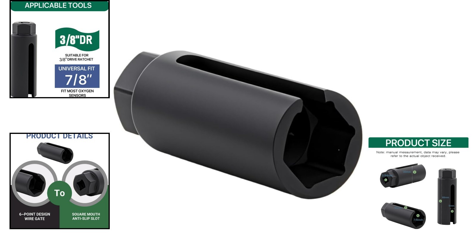 Chrome Vanadium Oxygen Sensor Socket 7/8” with Wire Protection – Precision Tool