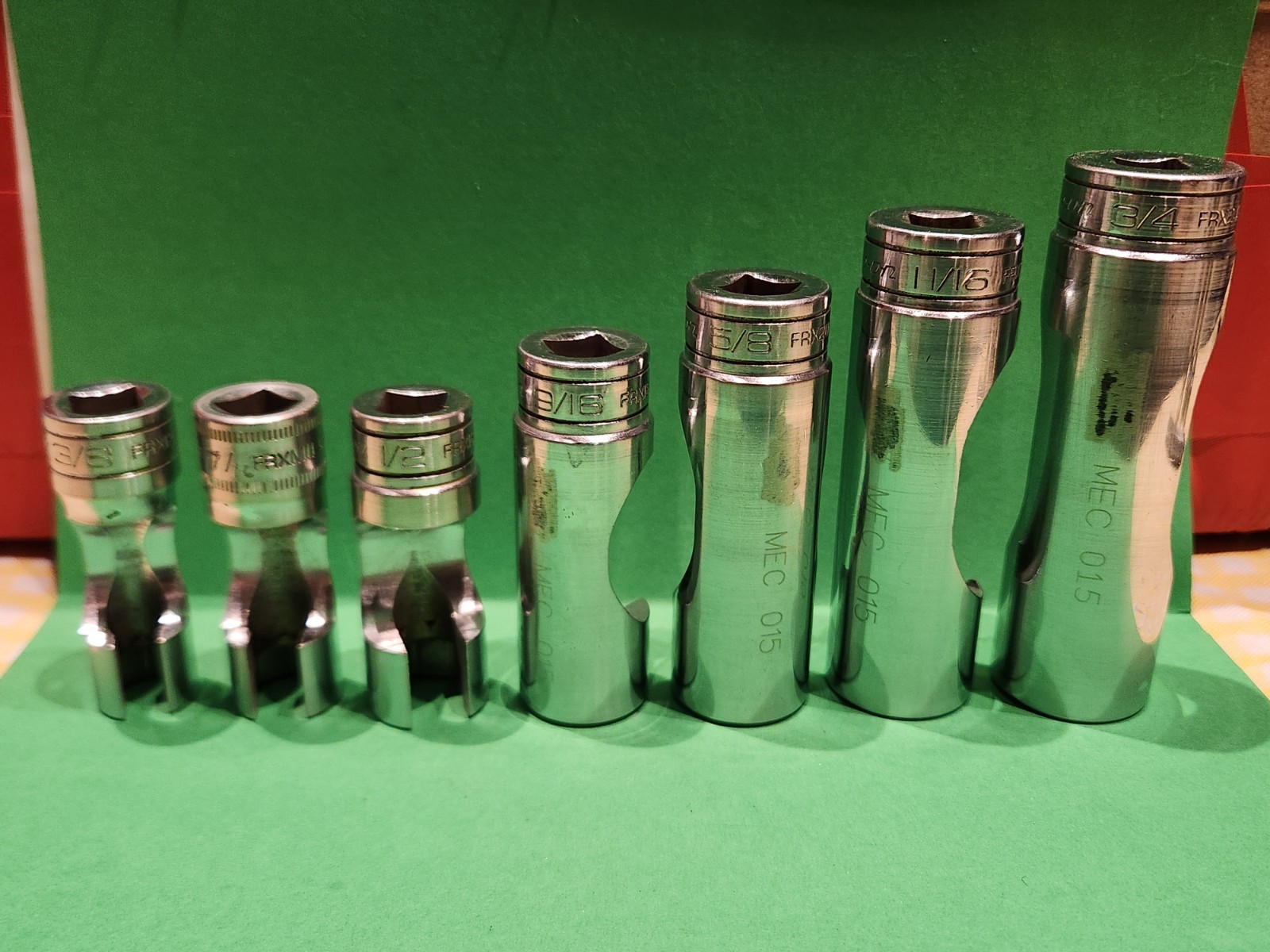 Snap On 7pc 3/8″ Dr. 6-Pt. Deep Flare Nut SAE Socket Set 3/8″-3/4″ 207FRX READ