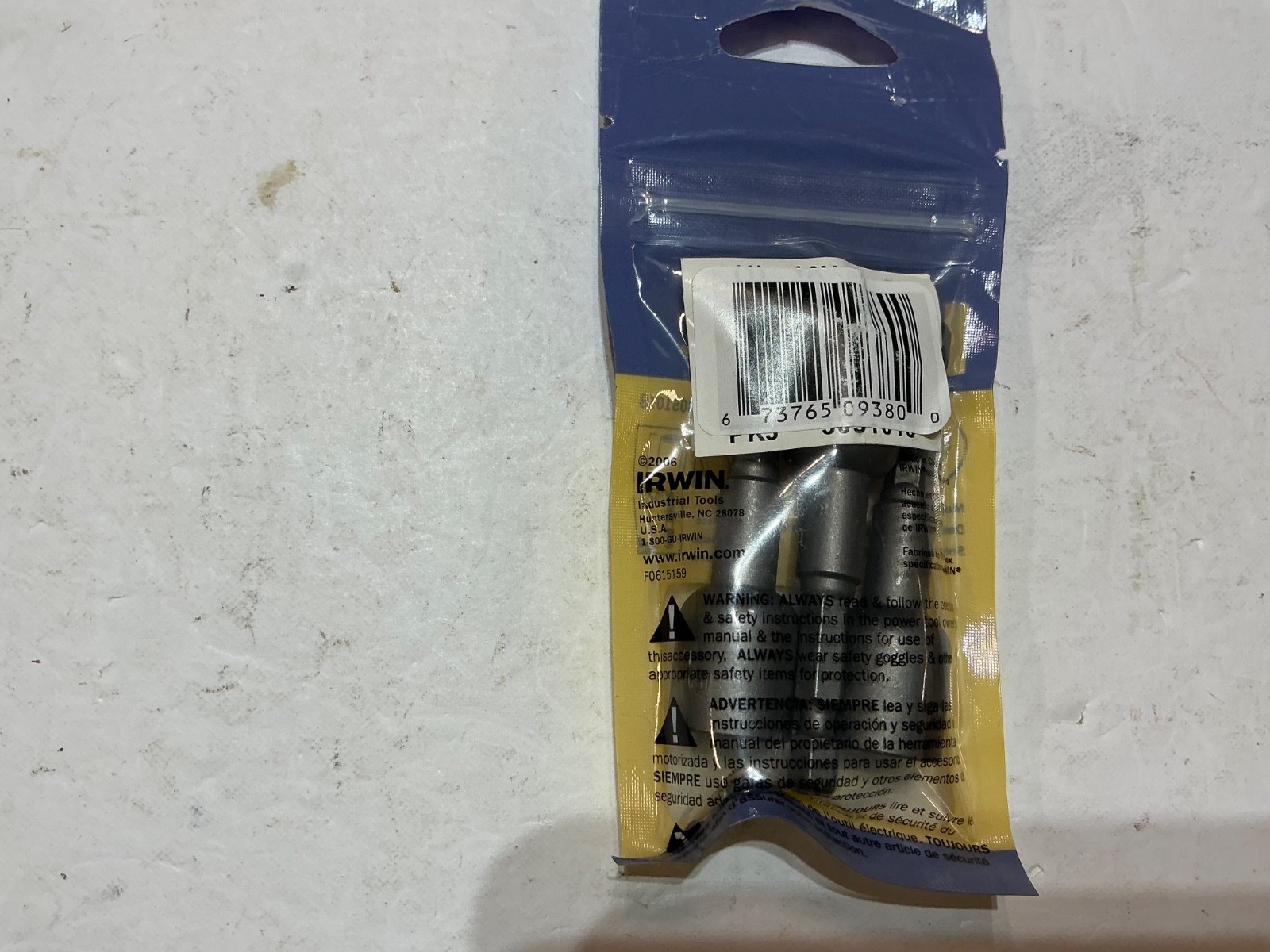 New Irwin 3 pc1/2″ Magnetic Nuttsetter #3051018 2 9/16″ long 1/4″ hex shank