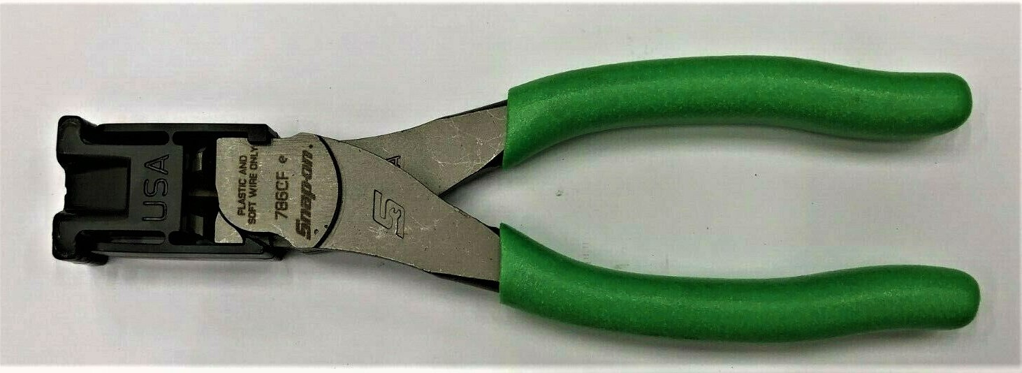 NEW* Snap-On DIAGONAL CUTTERS FLUSH CUTTER 6″+ *GREEN SOFT HANDLES* 786CFG *NEW*