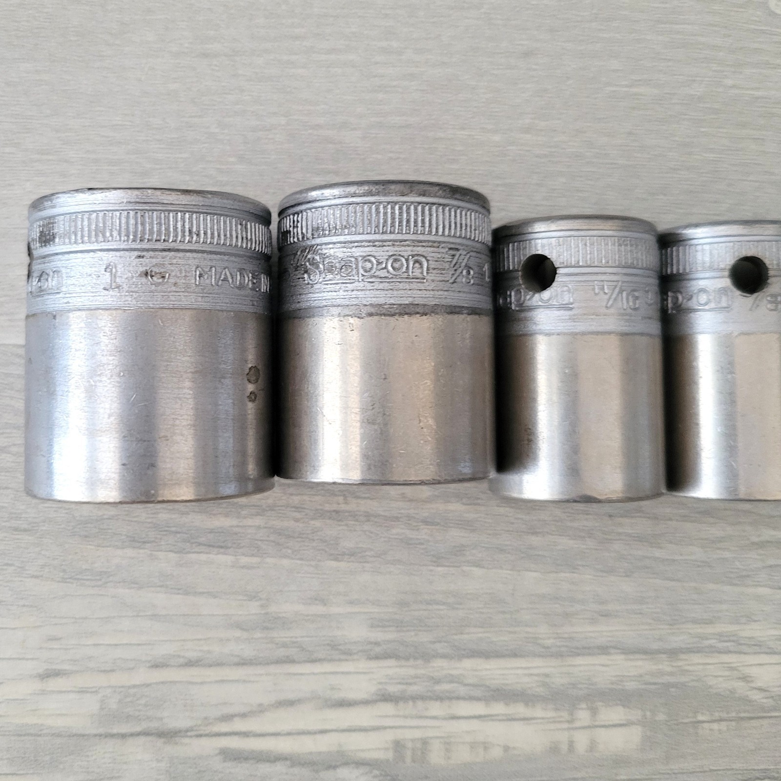 Lot of 6 Snap-On 1/2″ Drive Impact Universal /Swivel w/ SW 320, 280, 220, 200 -9
