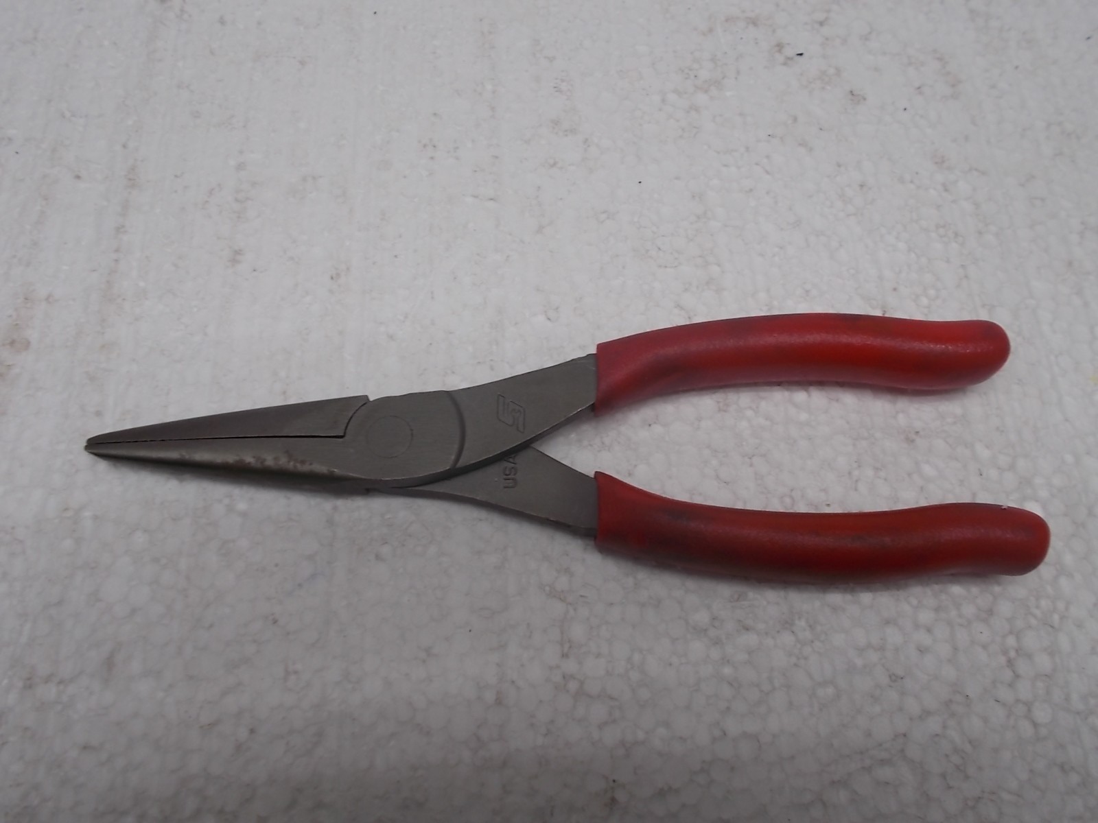 Snap-on tools USA Comfort Grip Needle Nose Pliers RED Handle 96ACF Nice!