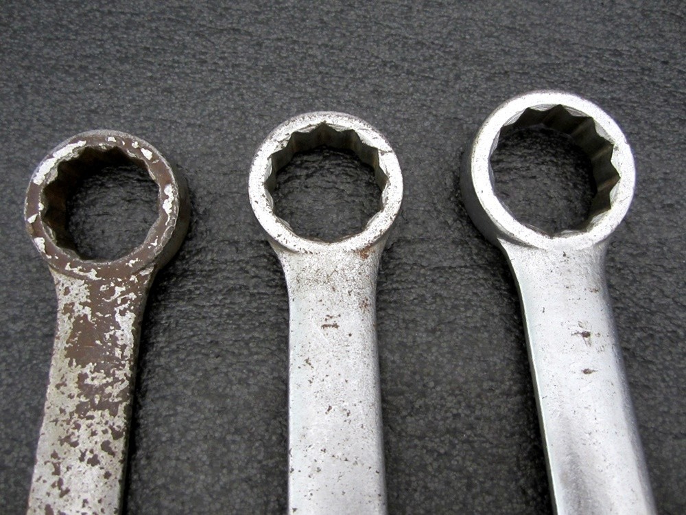 Vintage Craftsman 3pc Large Combination Wrenches 44706 77407 44708 USA