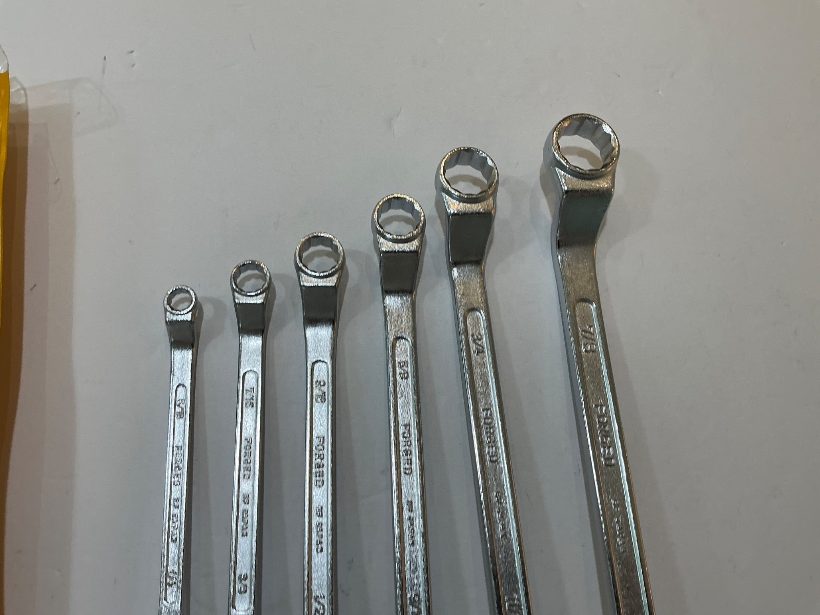 Vintage NOS Sears brand 6 box end wrench set SAE 4387 1/4” to 7/8” Japan