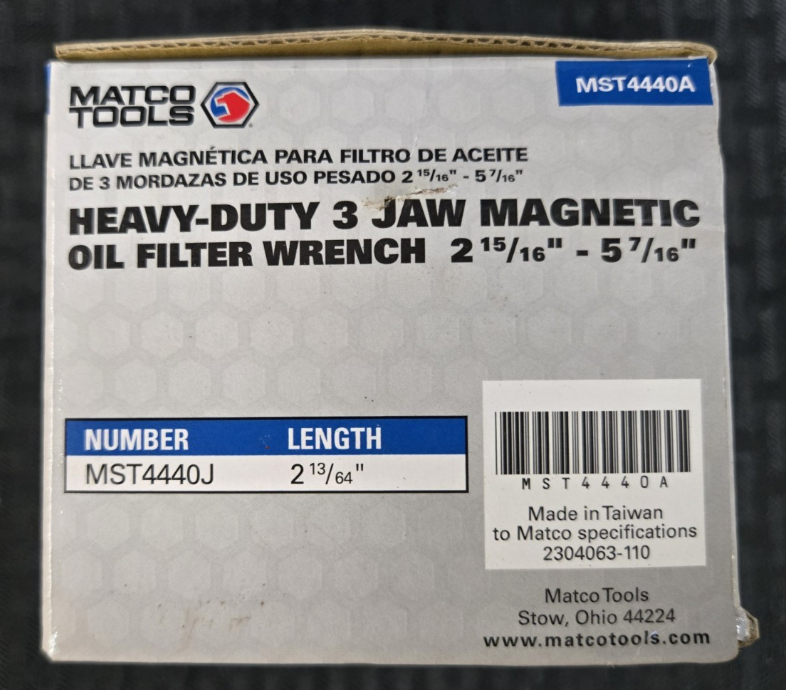 Matco Tools MST4440A Heavy Duty 3-Leg Filter Wrench Oil Filters 2-15/16″-5-7/16″