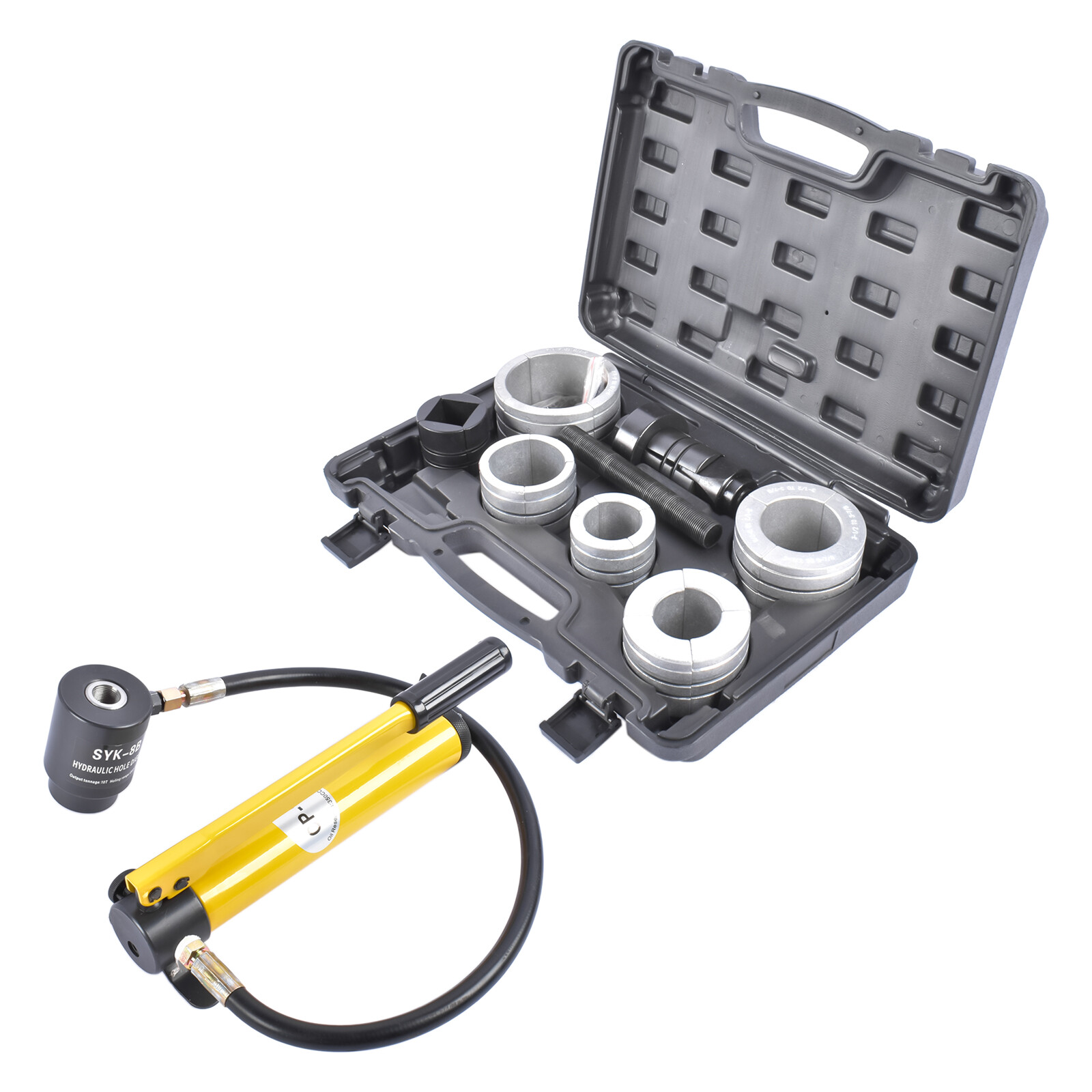 10 Ton Hydraulic Exhaust Pipe Stretcher Expander Kit w/ Collets 1-5/8″ to 4-1/4″