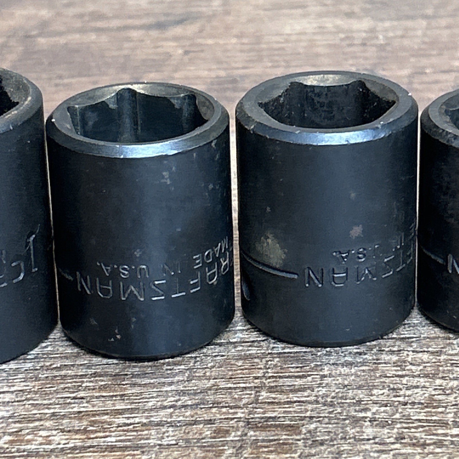 Vintage CRAFTSMAN 1/2″ Drive SAE Shallow Impact Socket Set GK Series