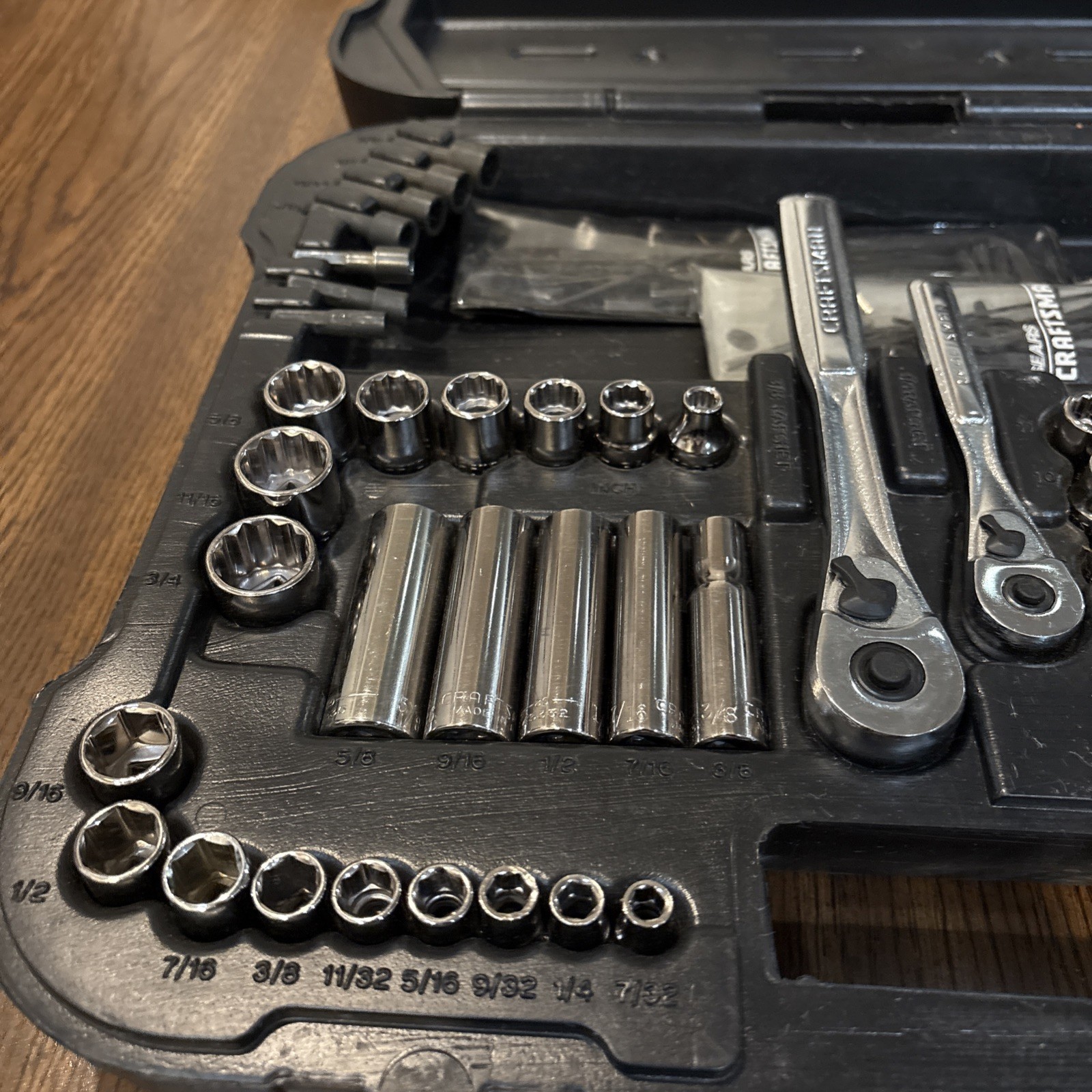 VTG CRAFTSMAN 9-34102 102-PC MECHANICS TOOL RATCHET / SOCKET SET MADE IN USA