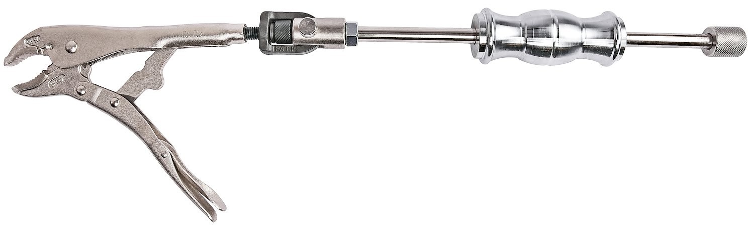 JEGS 81789 Locking Pliers Slide Hammer Vice Grips (9 in. Long Curved Jaw with Wi