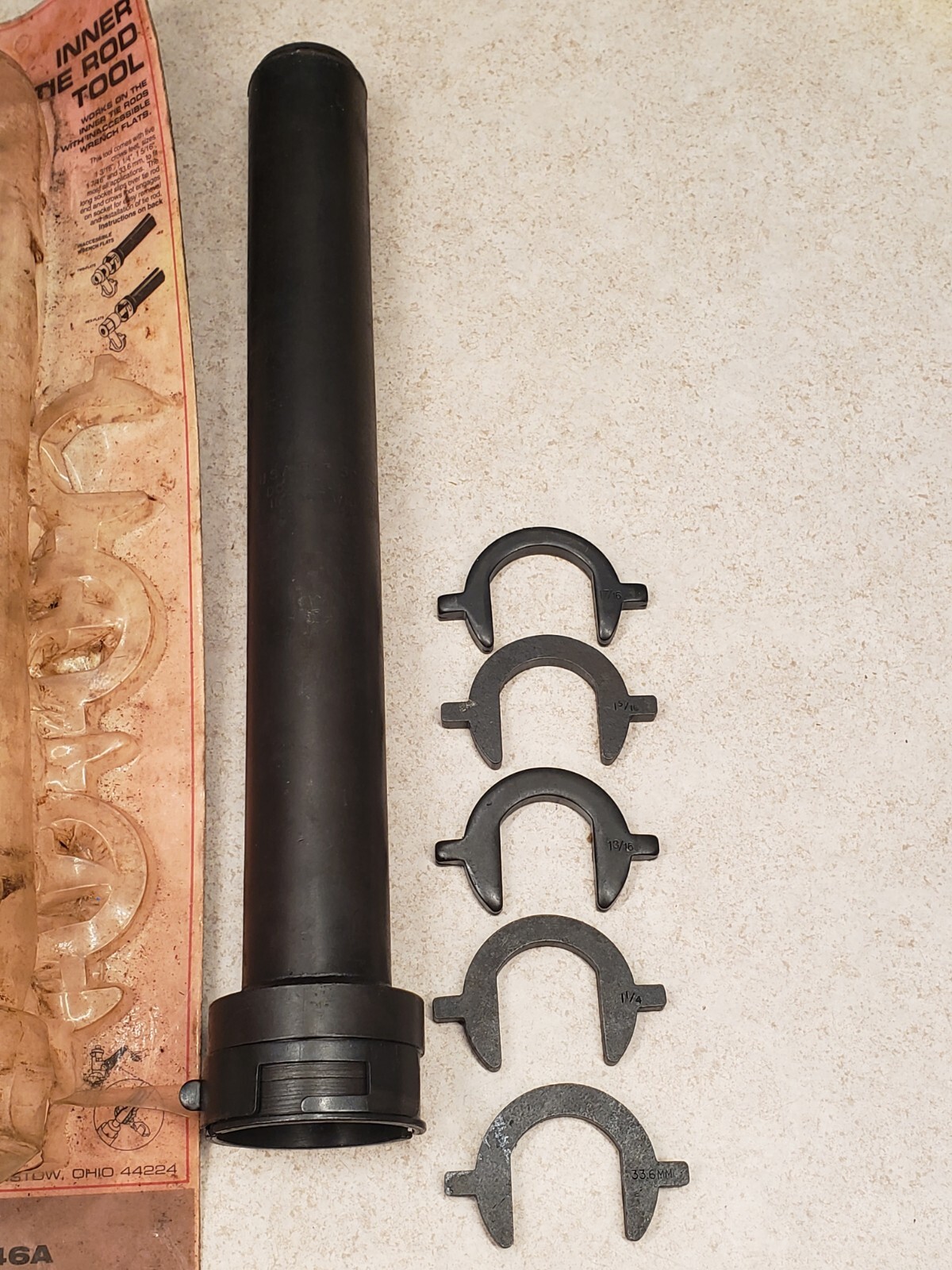 Matco Tools Inner Tie Rod Tool TRT46A w/5 Crows Feet 33.6mm, 1 1/4″, 1 5/16″ +
