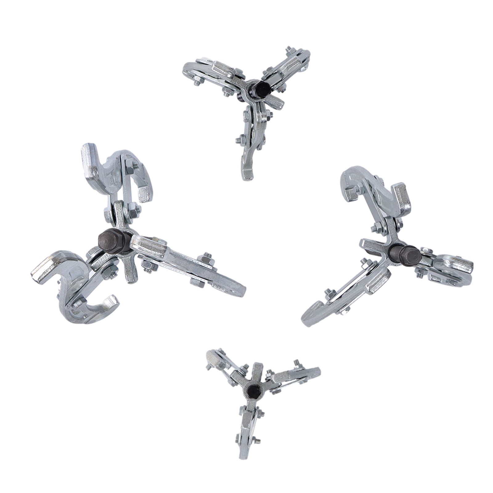 4 Pieces 3 Jaw Gear Puller Set Gear Bearing Race Pull Tool Kit 3″ 4″ 6″ 8″