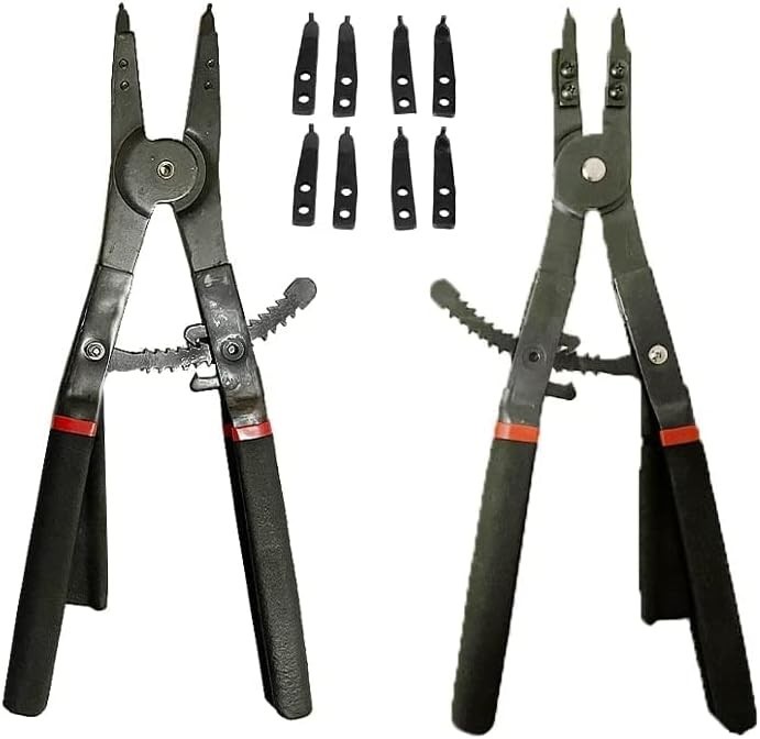 Universal Circlip Snap Pliers Tool Set, Retaining With Replacement Tips 16″