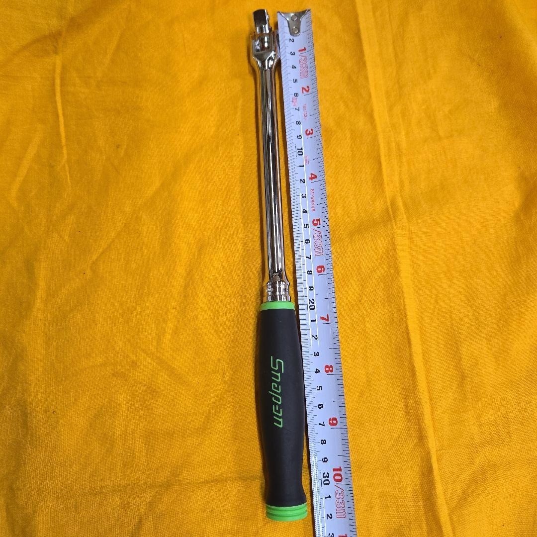 Snap-on FHBB12 3/8” Drive Breaker Bar 12.5” Long Green Soft Grip [Used]