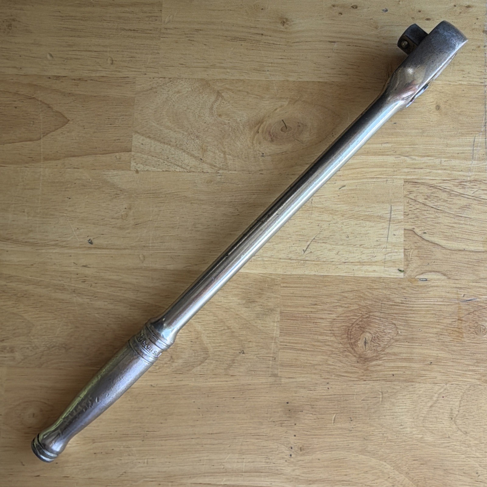 Snap On Tools 15″ Long Ratchet 1/2″ Drive Chrome Handle SL715 Vtg Made in USA