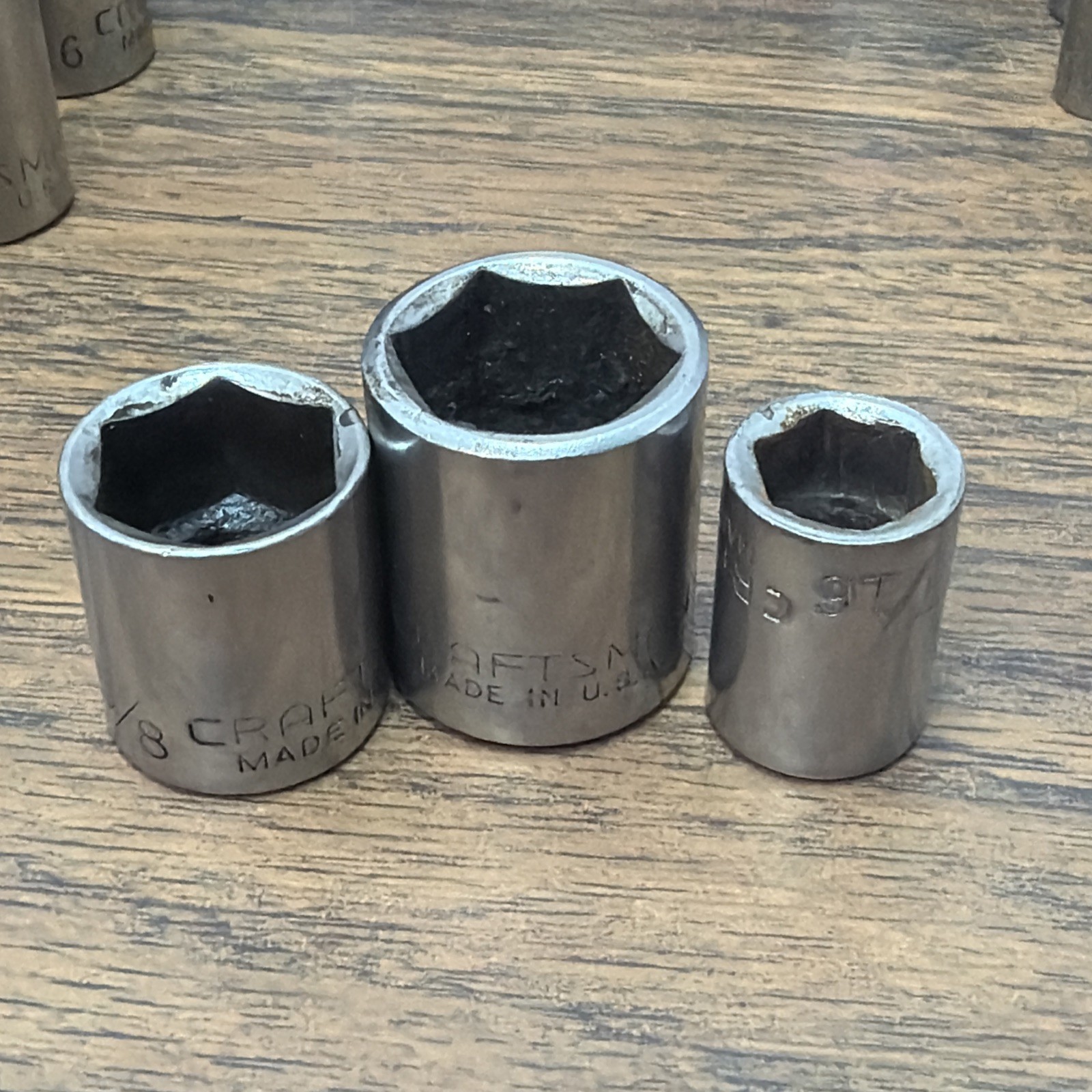 36x CRAFTSMAN Socket Lot SAE – 6pt 12pt – 1/2 1/4 Drive Asst Size Most Made USA