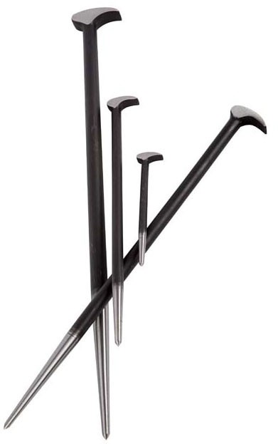 Sunex 9804 4-Piece Pry Bar Set, Rolling Head & Hook Ends, 6-20 Inches