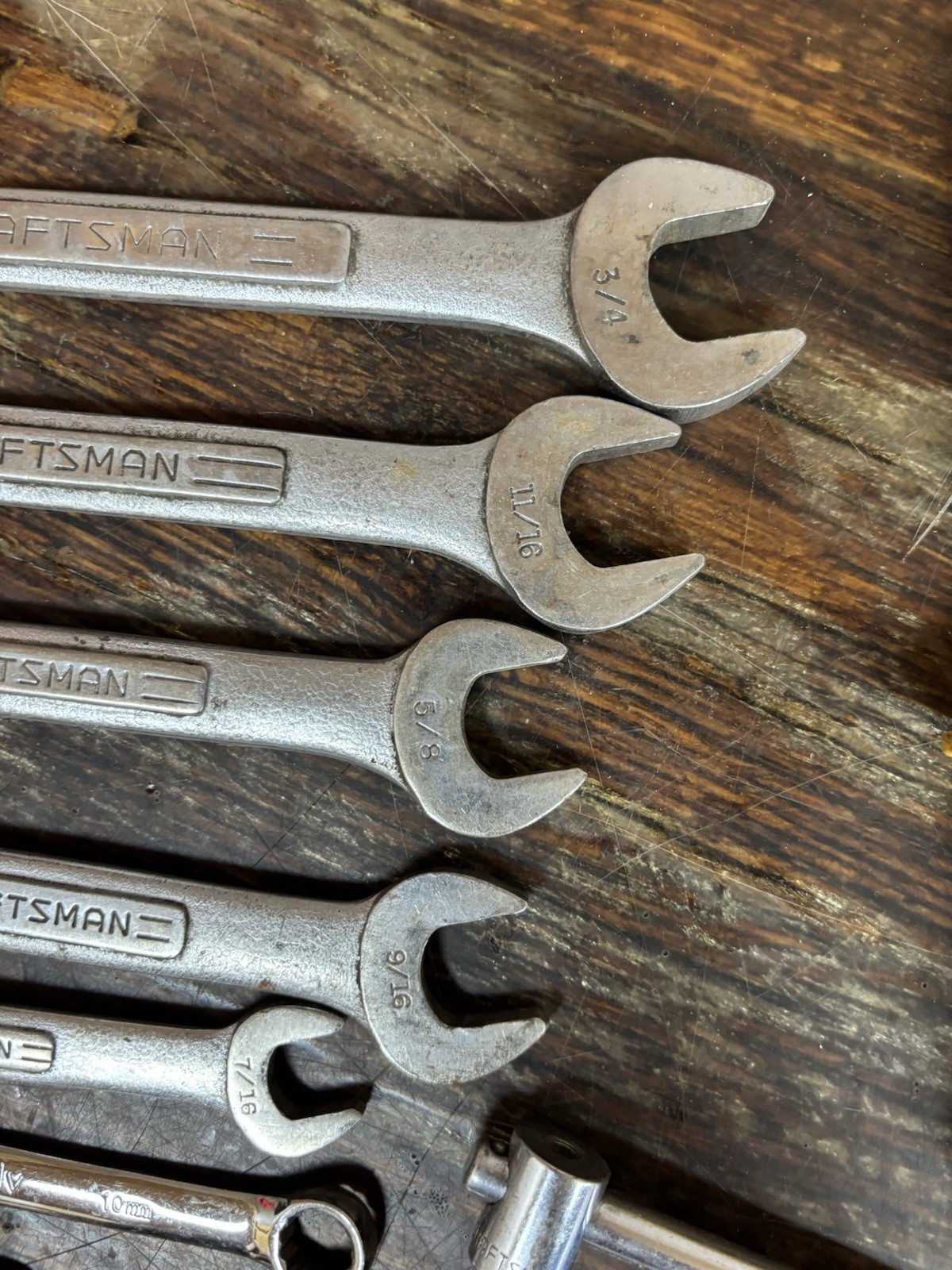 Lot Of 28 Craftsman assorted Wrenches, sockets and extras