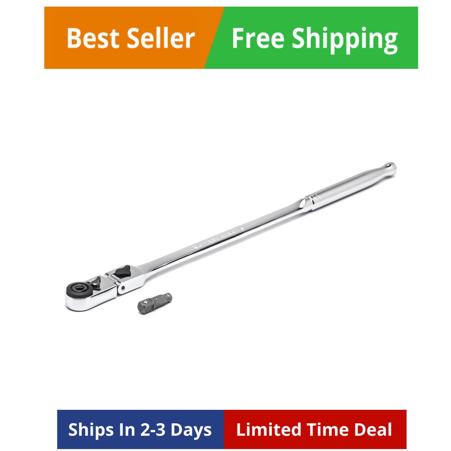 1/4″ Drive 72 Tooth Quick Release Locking Flex Slim Head Ratchet, 12″ – 81030