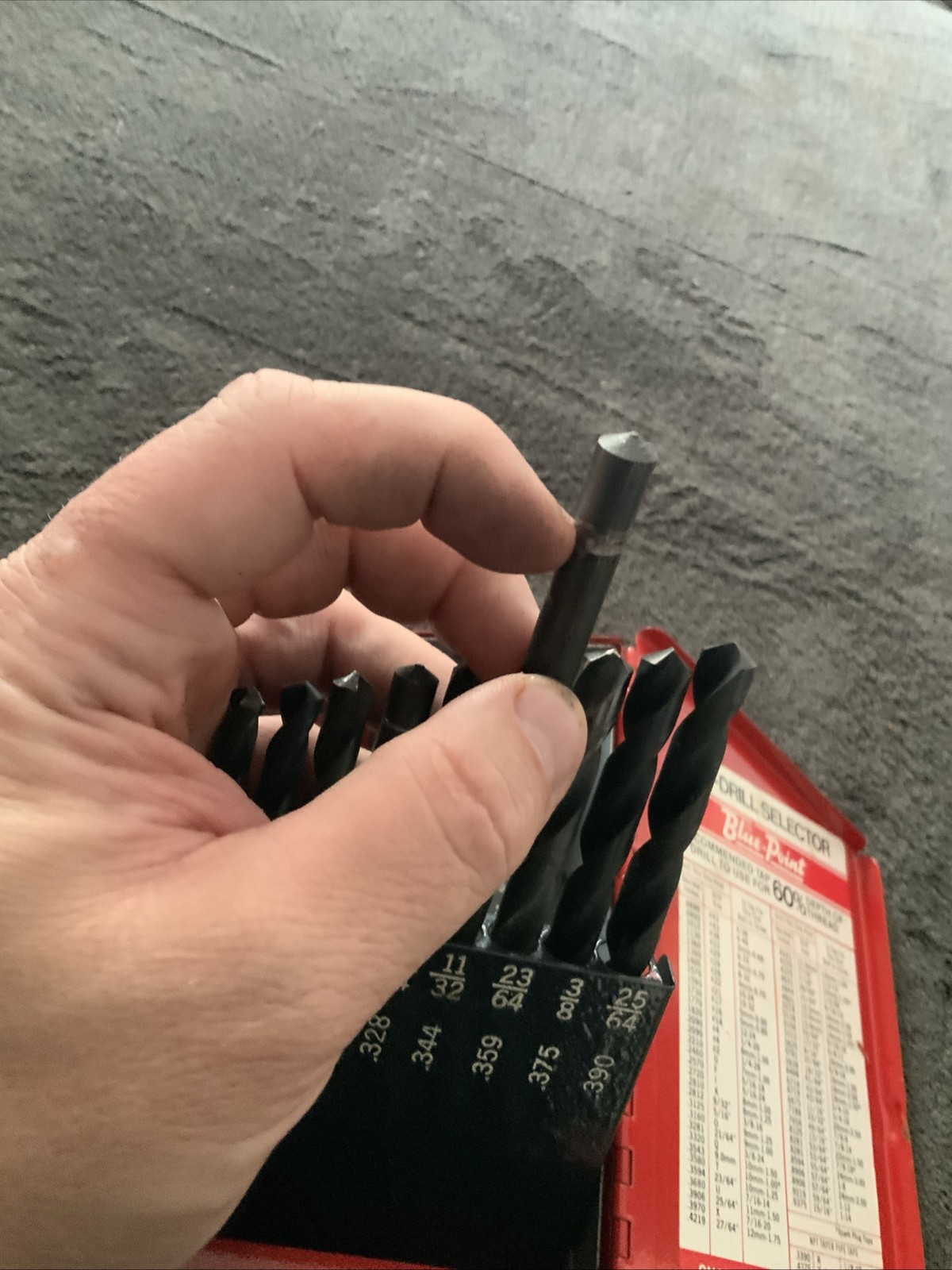 Blue Point Drill Bit Set, Missing 1….see Description….