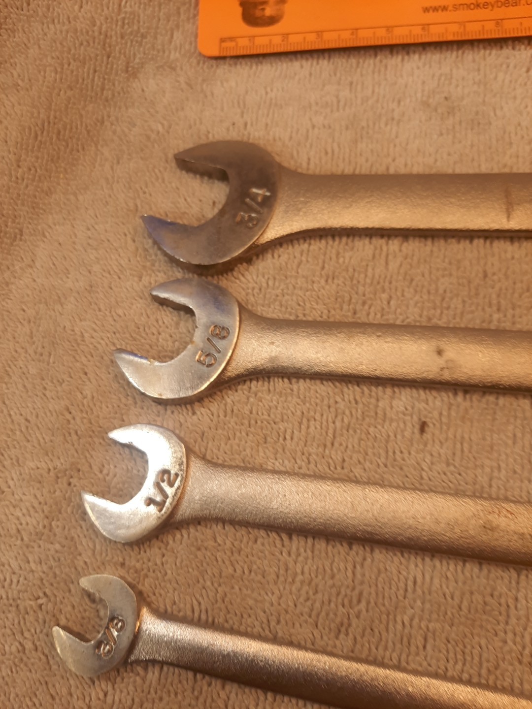 Vintage Craftsman 4pc SAE Tappet Wrench Set -V- 44475. 44474, 44473, 44472, USA