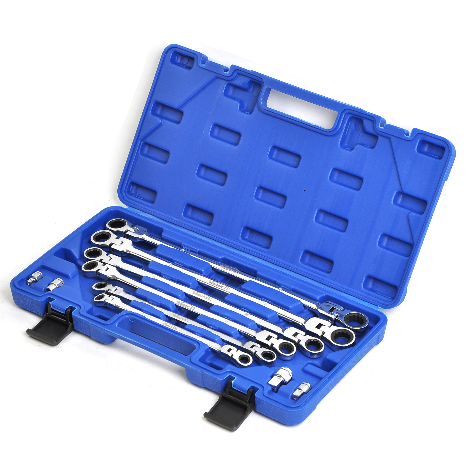 1/2″ 3/8″ 1/4″ Dr Flex-Head Long Ratcheting Wrenches Double Box End Wrench Set