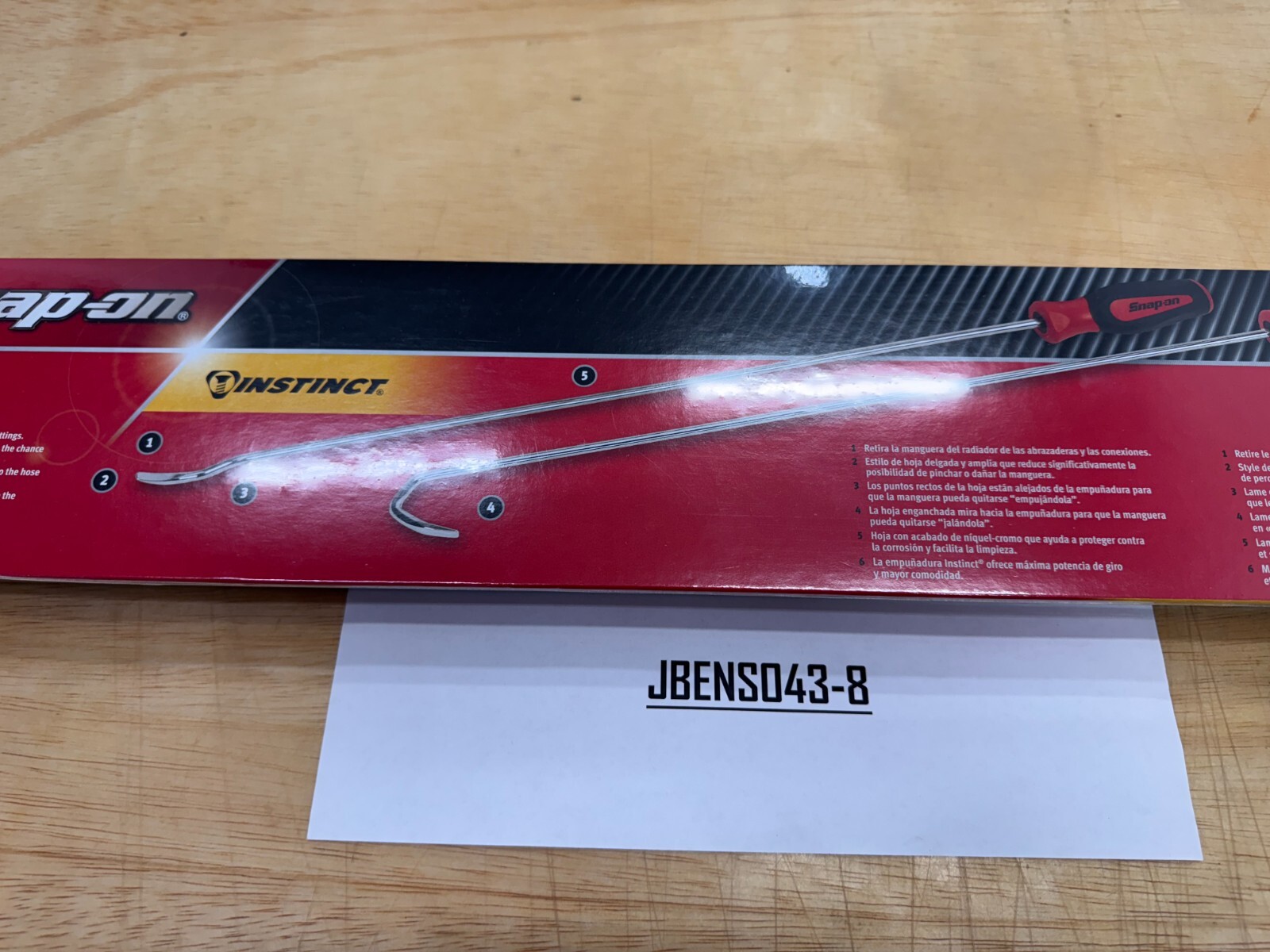 Snap-on Tools NEW 2pc RED Soft Grip Extra-Long Radiator Hose Pick Set SGAL102BR