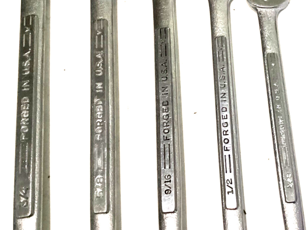 VTG Craftsman Flex Socket Combination Wrench 5pc Saltus 3/8 1/2 9/16 5/8 3/4″ V