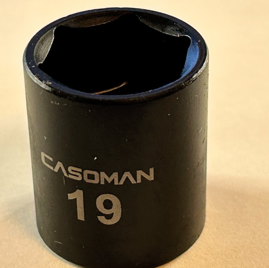 Casoman 19 mm x 3/8″ Dr Standard Impact Socket 6 Point Free USA Shipping